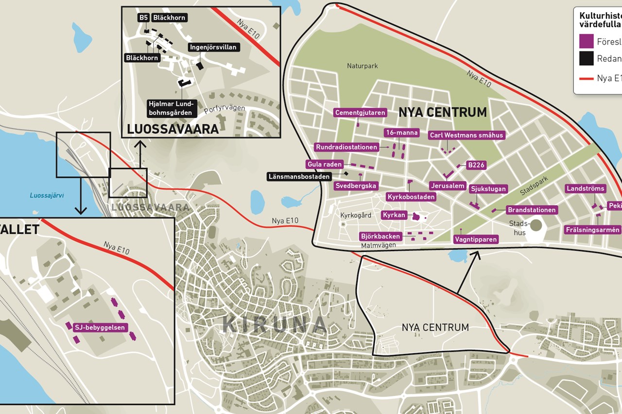 Fler kulturbyggnader i Kiruna flyttas LKAB Samhällsomvandling